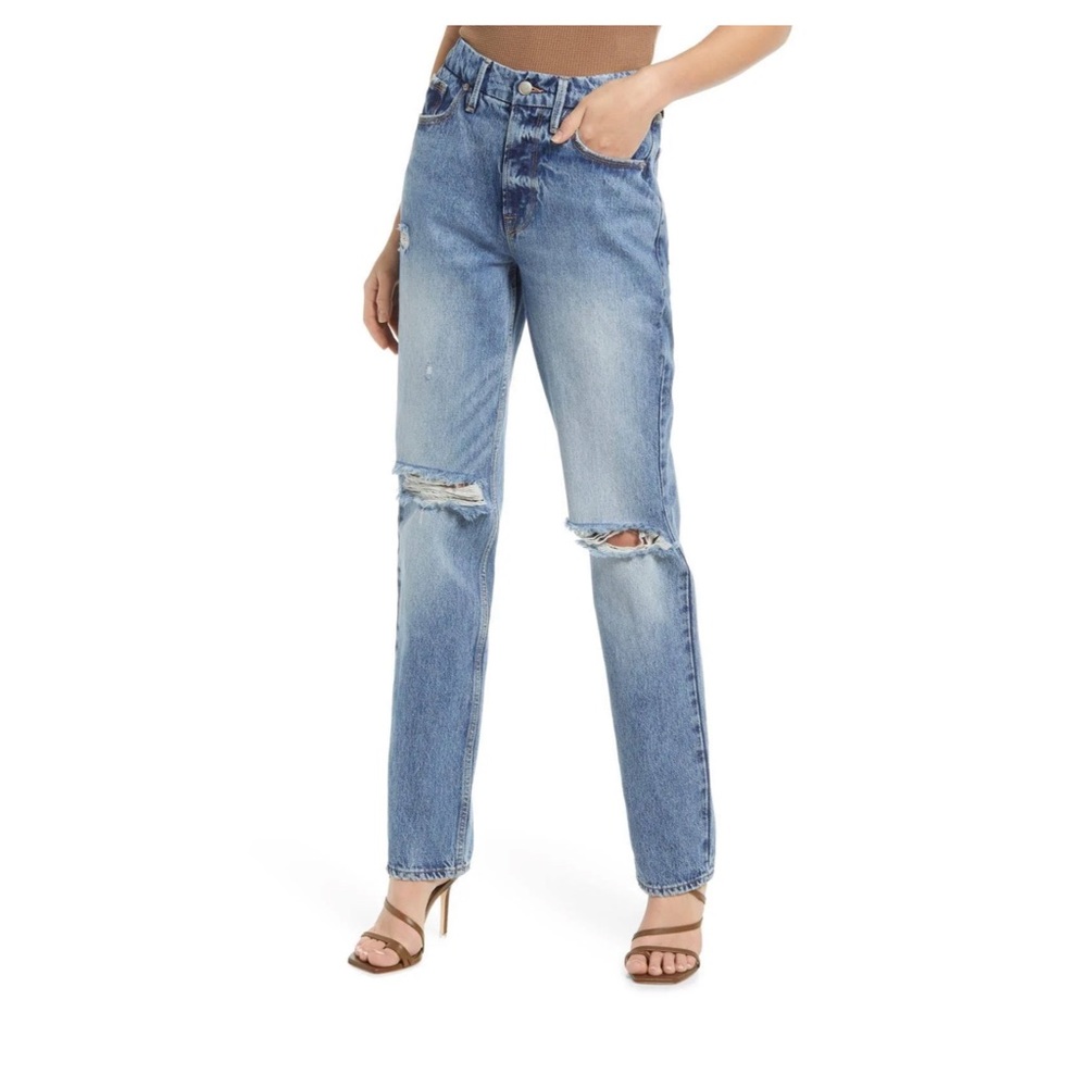 NWT Good American Good '90s Icon High Waist Straight Leg Jeans Women’s Size 28